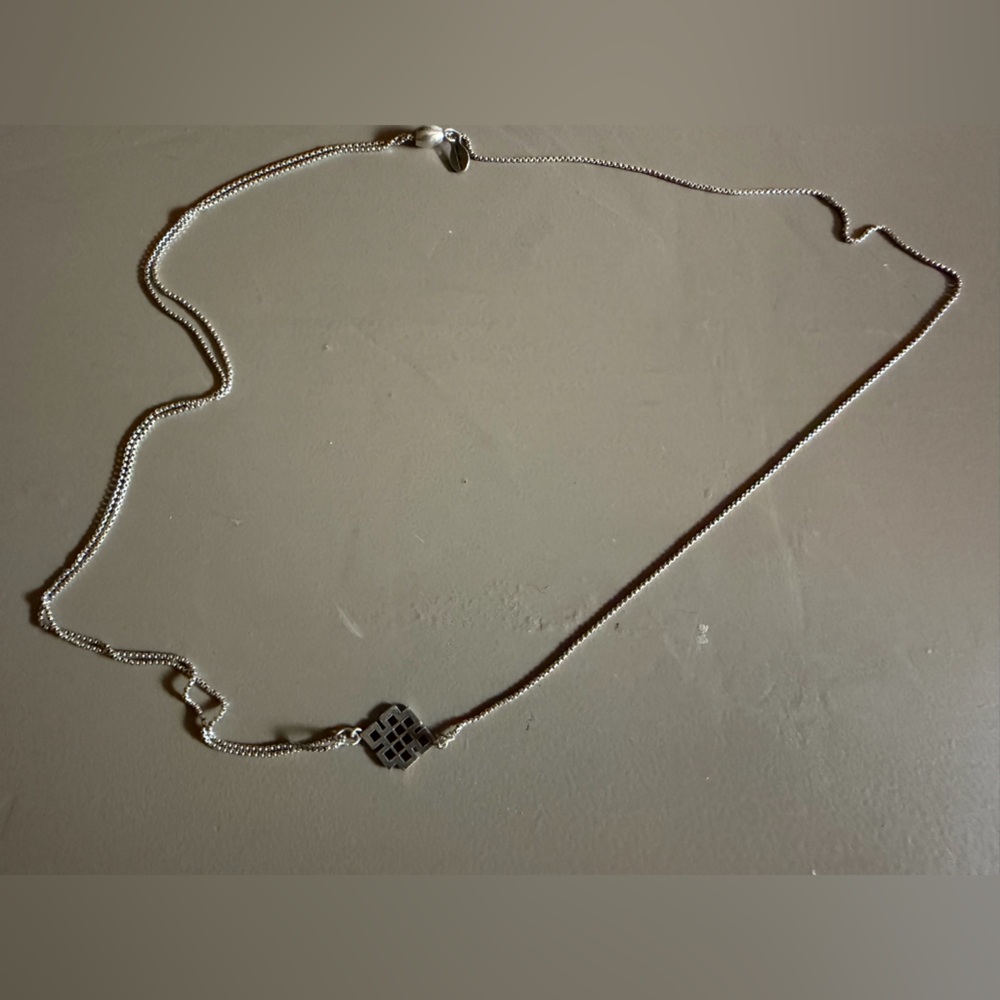 ALEX and ANI adjustable length eternity knot necklace